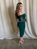 Leah mesh midi dress