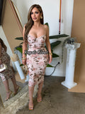 Fernanda mesh floral dress
