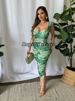 Leah mesh midi dress