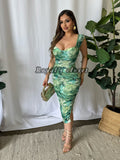 Leah mesh midi dress
