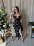 Ofelia lace midi dress