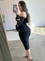 Vilma mesh midi dress