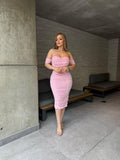 Mellody mesh midi dress