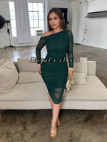 Claudia mesh midi dress