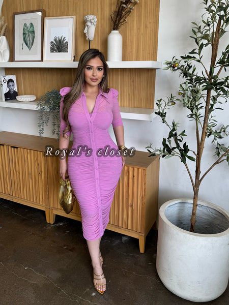 Gia mesh midi dress
