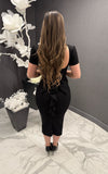 Yamy bow midi dress