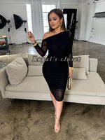 Claudia mesh midi dress