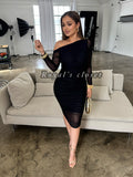 Claudia mesh midi dress