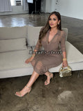 Giselle mesh midi dress