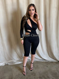 Melody bodycon capri jumpsuit