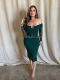 Leah mesh midi dress