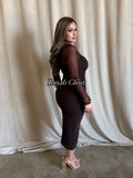 Ramona mesh midi dress