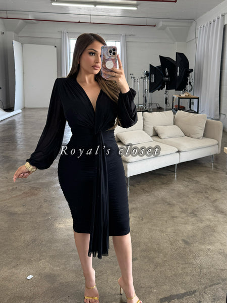 Felicia mesh midi dress