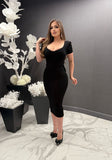 Yamy bow midi dress