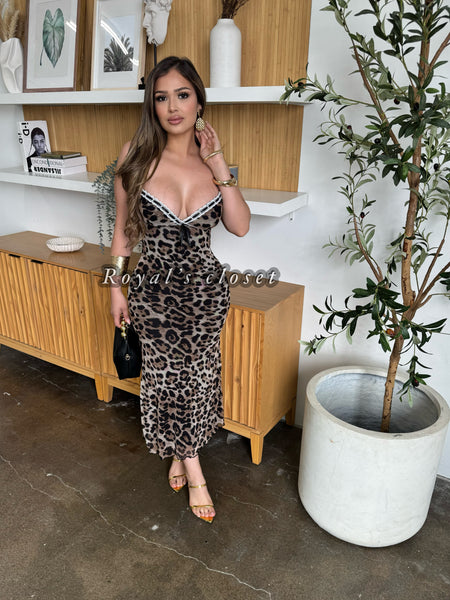 Viviana mesh midi dress