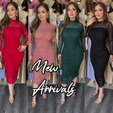 Perlita mesh midi dress