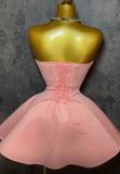 Emelie bow strapless mini dress