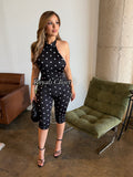 Teresa polka dots romper capri