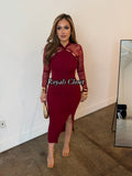 Amanda lace midi dress