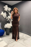 Minerva lace midi dress