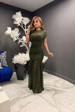 Minerva lace midi dress